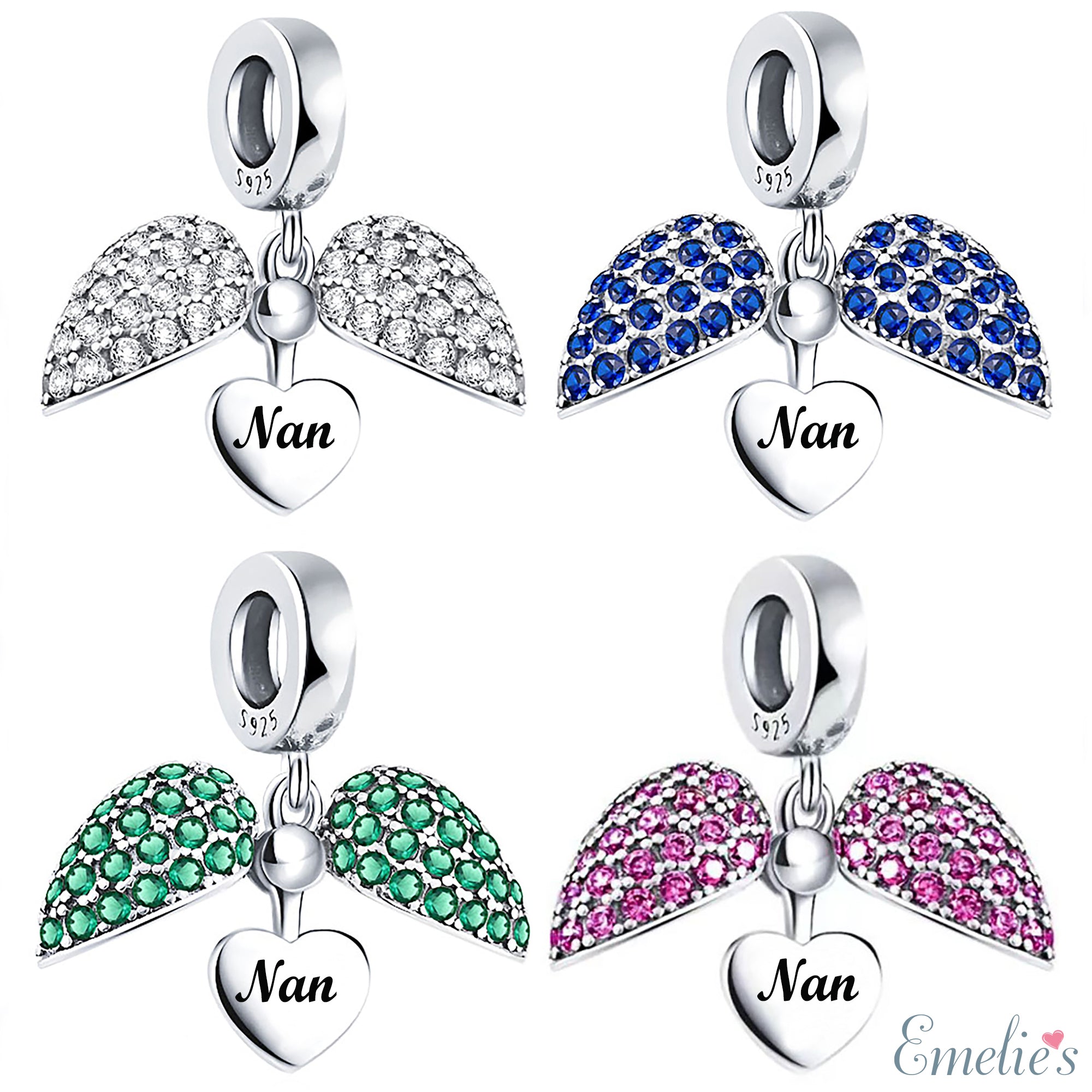Nan Nanna and Grandma Charms for Pandora Charm Bracelets Charms For Bracelets