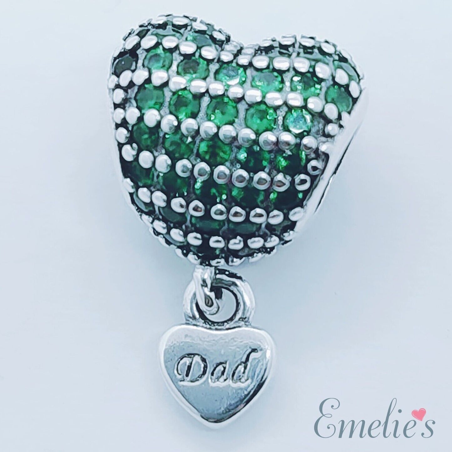 Dad Charm for Pandora Bracelet. Sterling Silver Dad and Father Gift