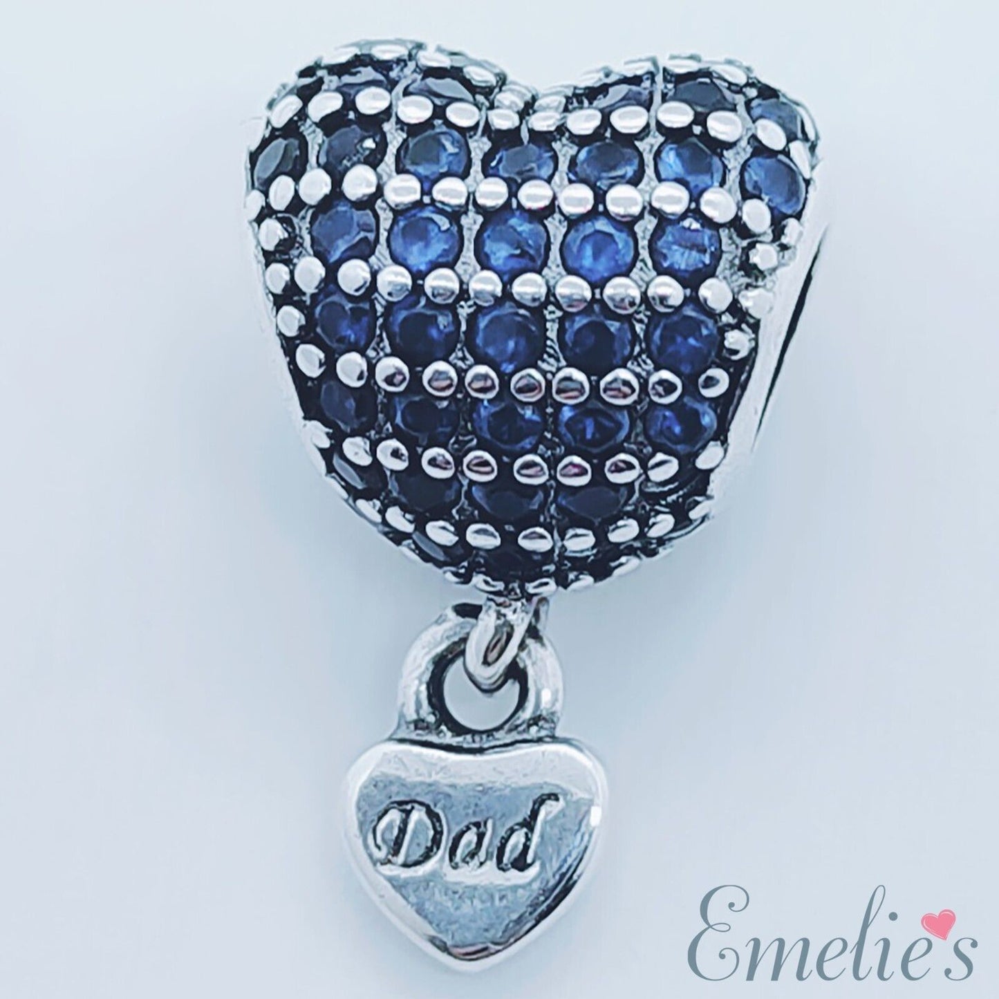 Dad Charm for Pandora Bracelet. Sterling Silver Dad and Father Gift