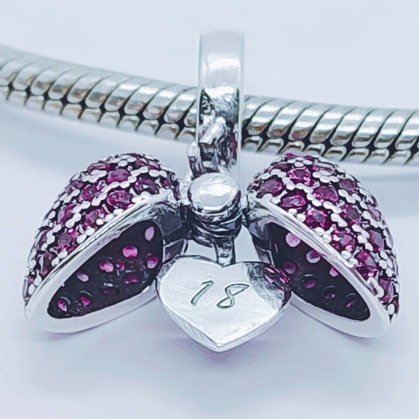 18th Birthday Charm Pendant for Pandora Bracelet or Necklace. 18 Age Charm