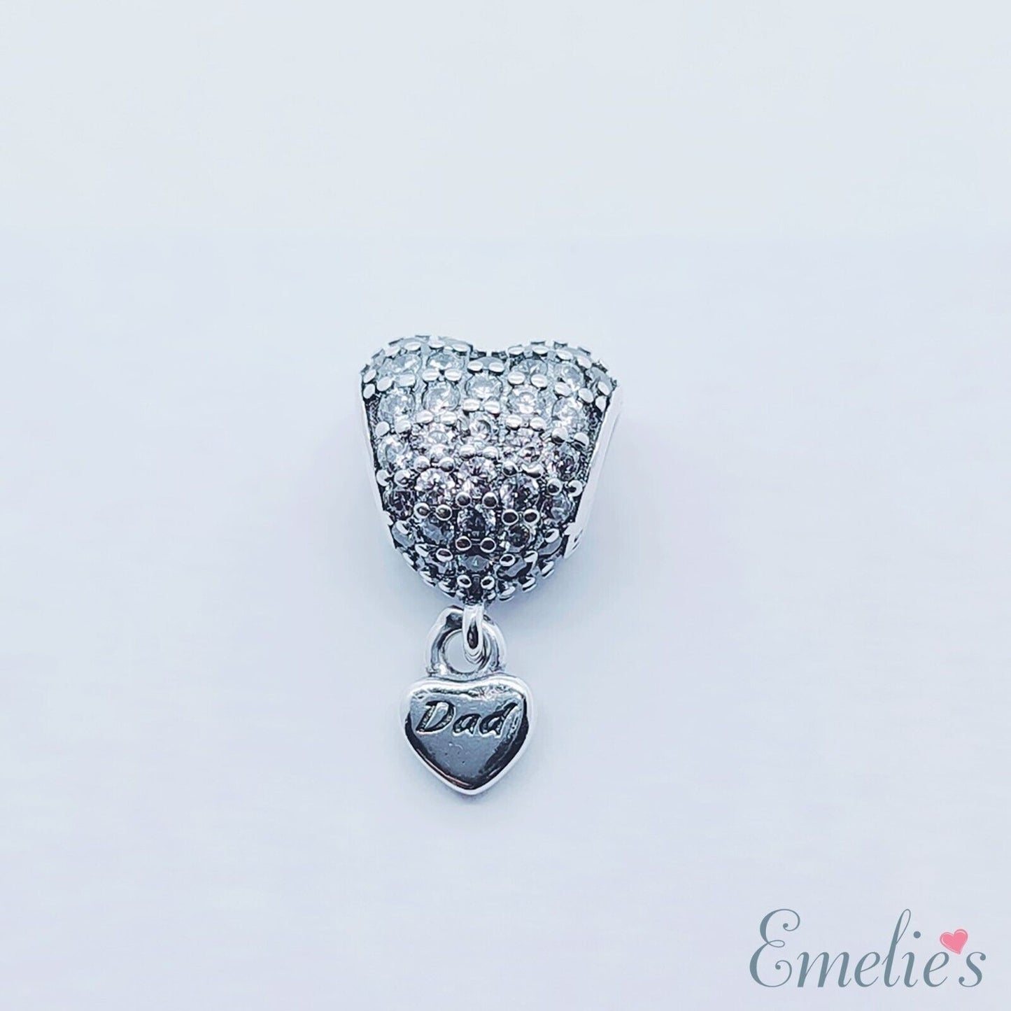 Dad Charm for Pandora Bracelet. Sterling Silver Dad and Father Gift