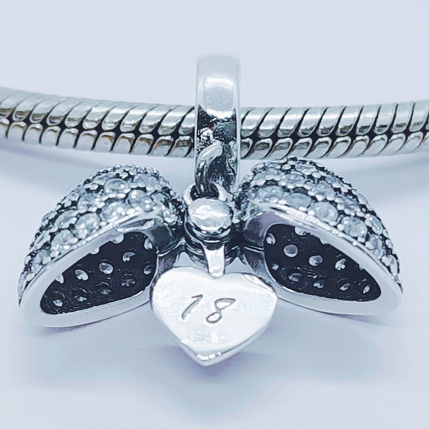 18th Birthday Charm Pendant for Pandora Bracelet or Necklace. 18 Age Charm