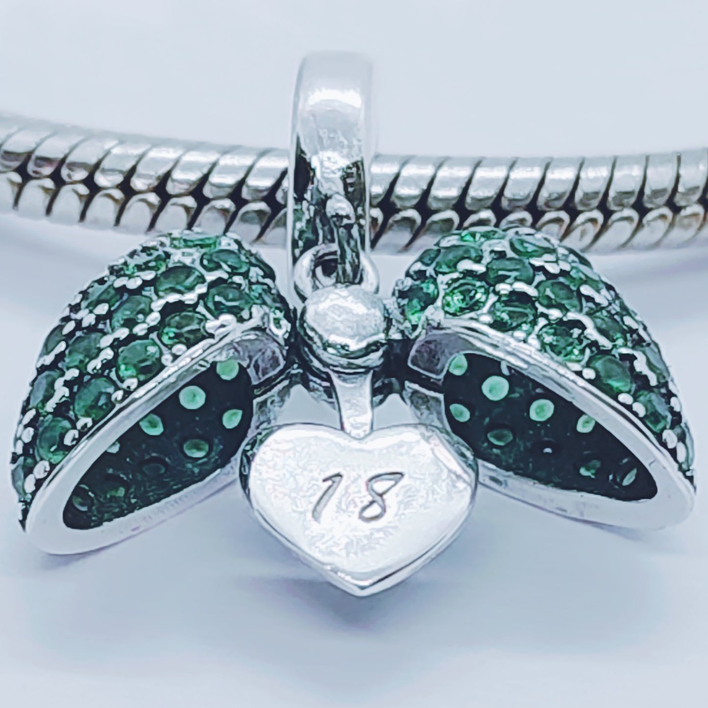 18th Birthday Necklace Pendant for Pandora Bracelet or Necklace. 18 Age Necklace available in 4 colours