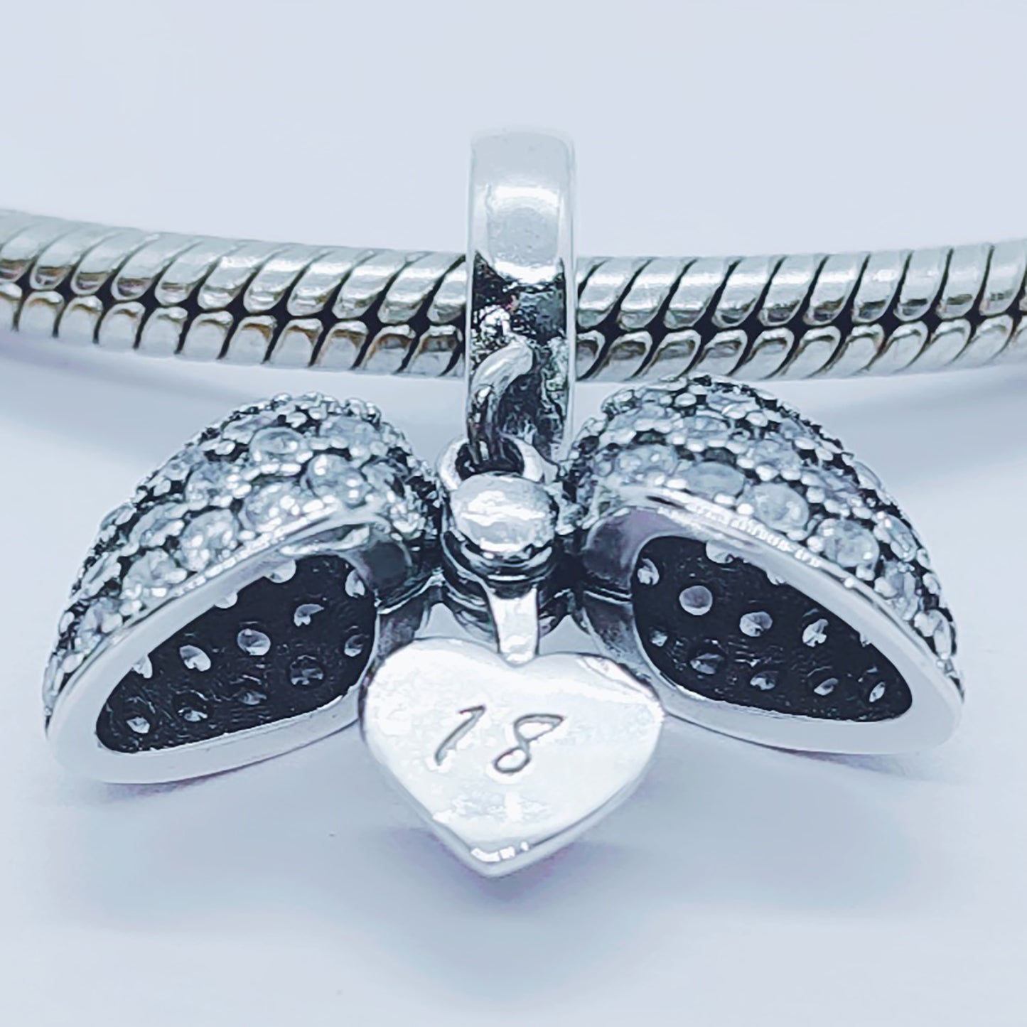 18th Birthday Necklace Pendant for Pandora Bracelet or Necklace. 18 Age Necklace available in 4 colours