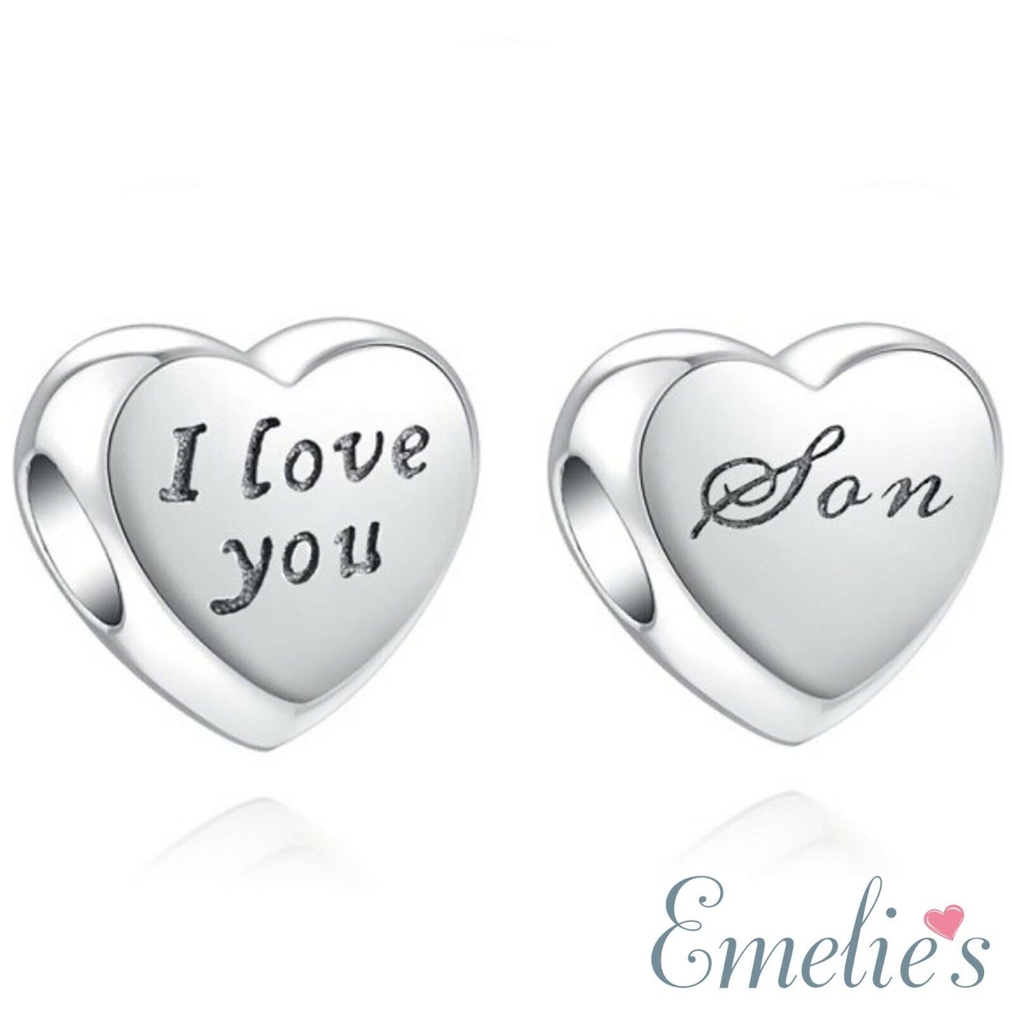 Son I Love You Charm for Pandora Bracelet. S925 Sterling Silver
