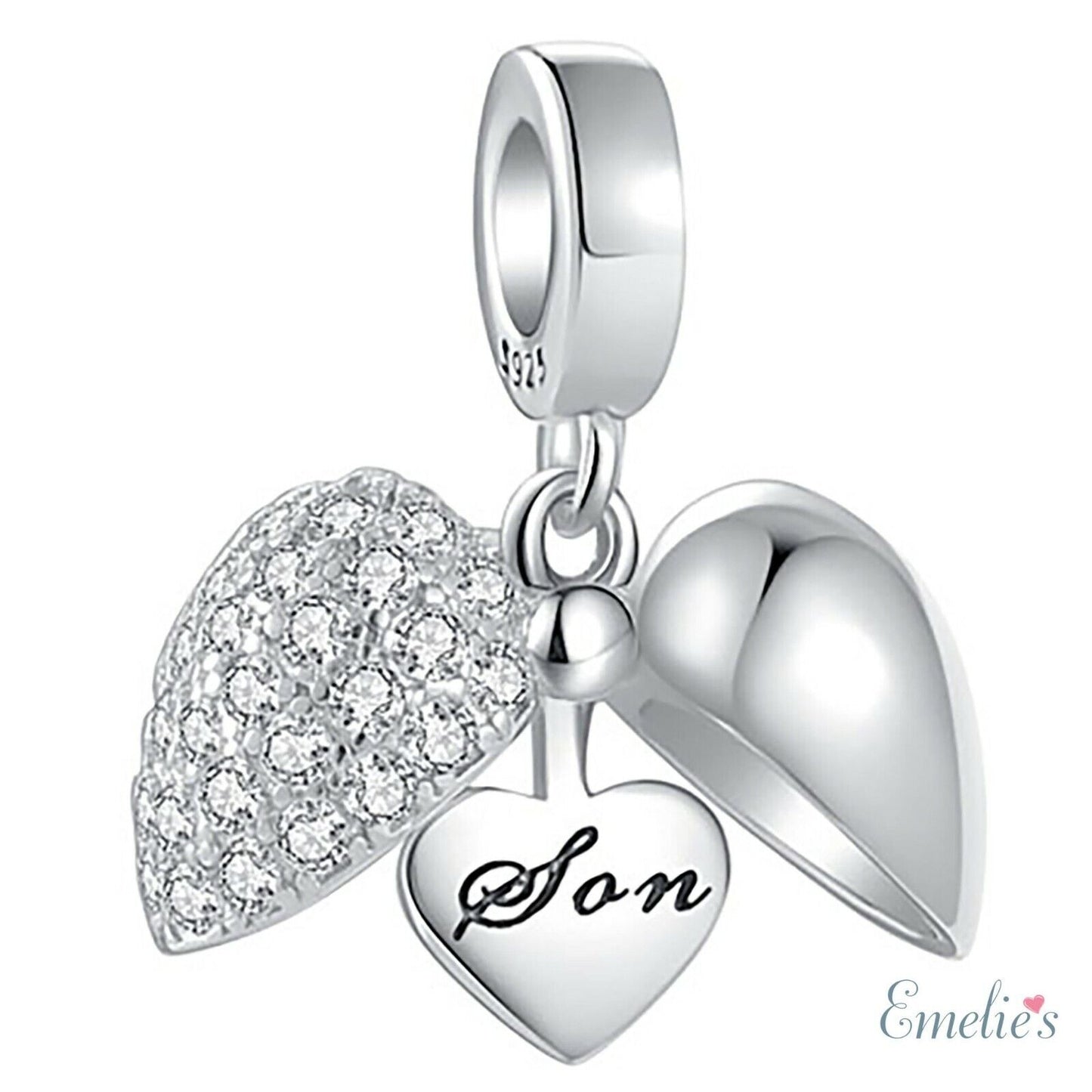 Son Charm Locket for Pandora Bracelet or Necklace. I Love You Son Gift