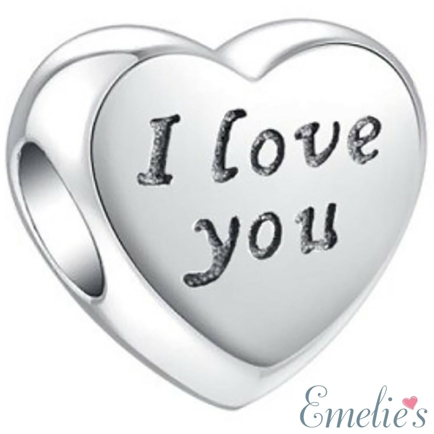 Dad I Love You Charm for Pandora Bracelet. S925 Sterling Silver