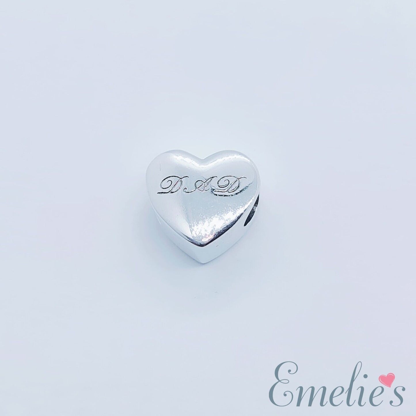 Dad I Love you to the Moon and Back Charm for Pandora Bracelet. S925 Sterling Silver