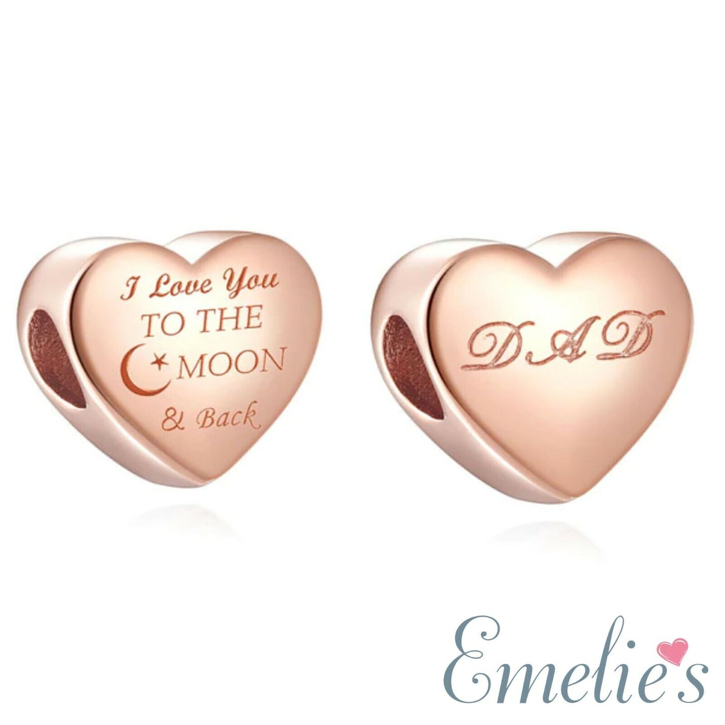 Dad I Love You to the Moon Pandora Charm