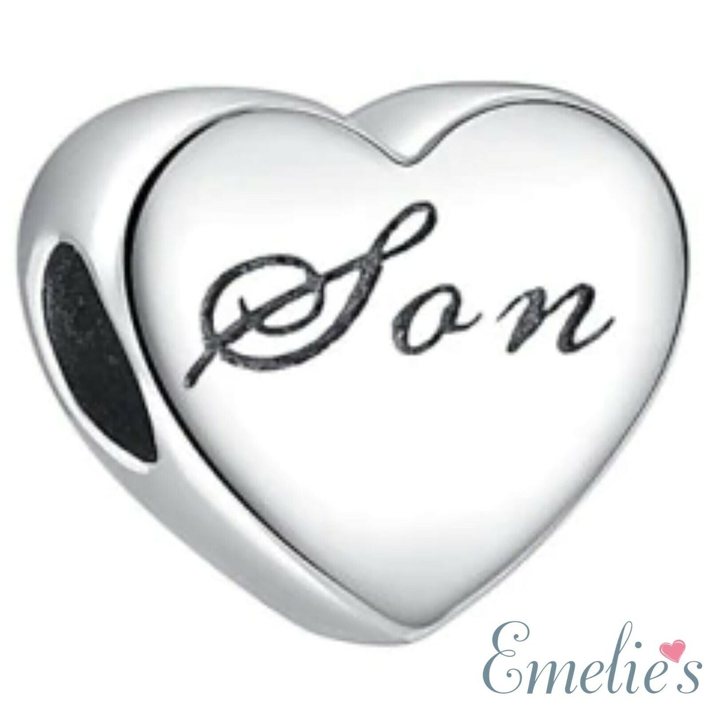 Son I Love you to the Moon and Back Charm for Pandora Bracelet. S925 Sterling Silver