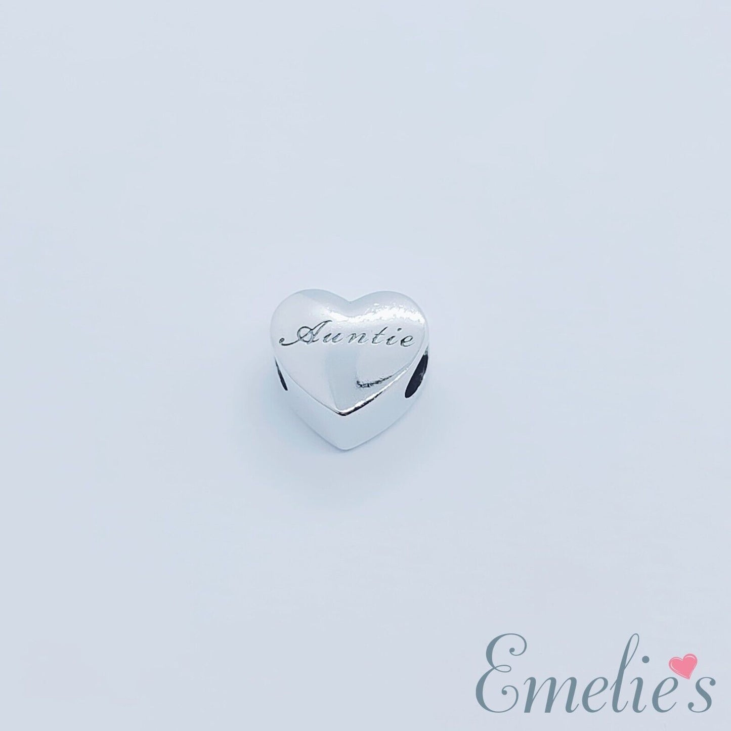 Auntie I Love you to the Moon and Back Charm for Pandora Bracelet. S925 Sterling Silver