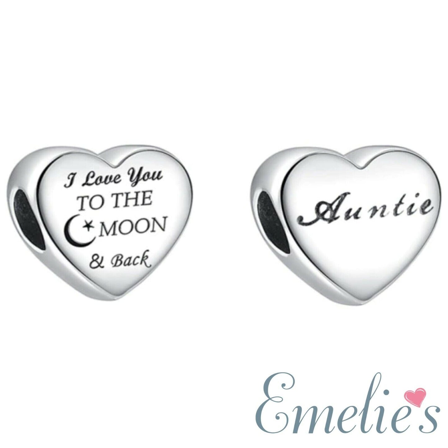 Auntie I Love You to the Moon and Back Pandora Charm