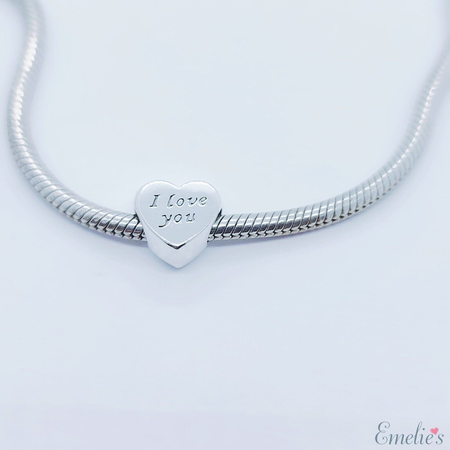 Dad I Love You Charm for Pandora Bracelet. S925 Sterling Silver