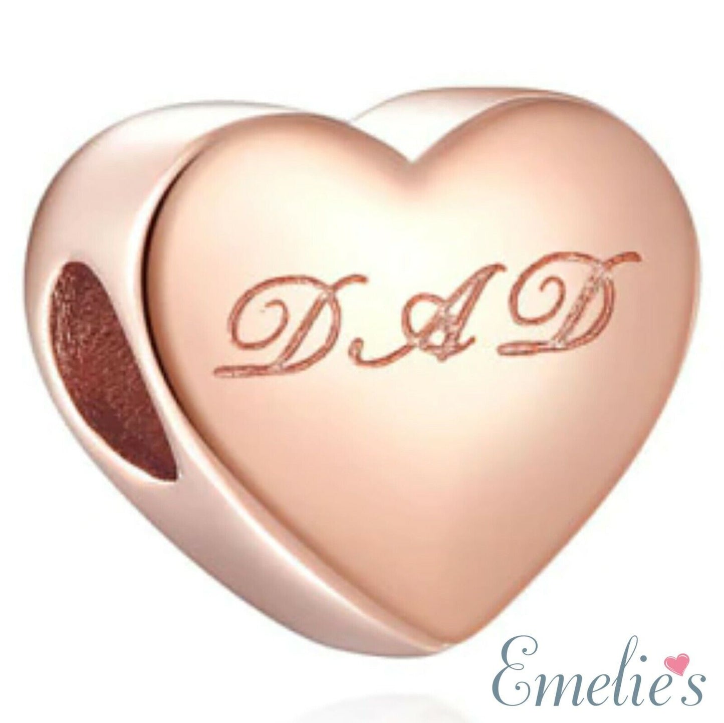 Dad I Love you to the Moon and Back Charm for Pandora Charm Bracelet. Father Gift