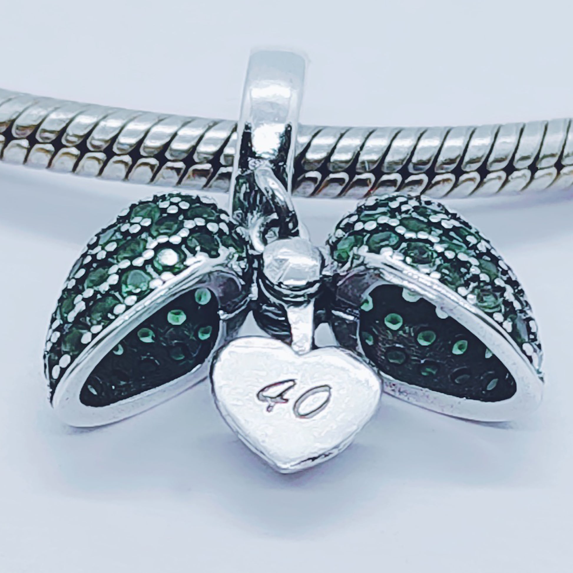 40th Birthday Pendant also fits Pandora 40 Age Necklace available in colours