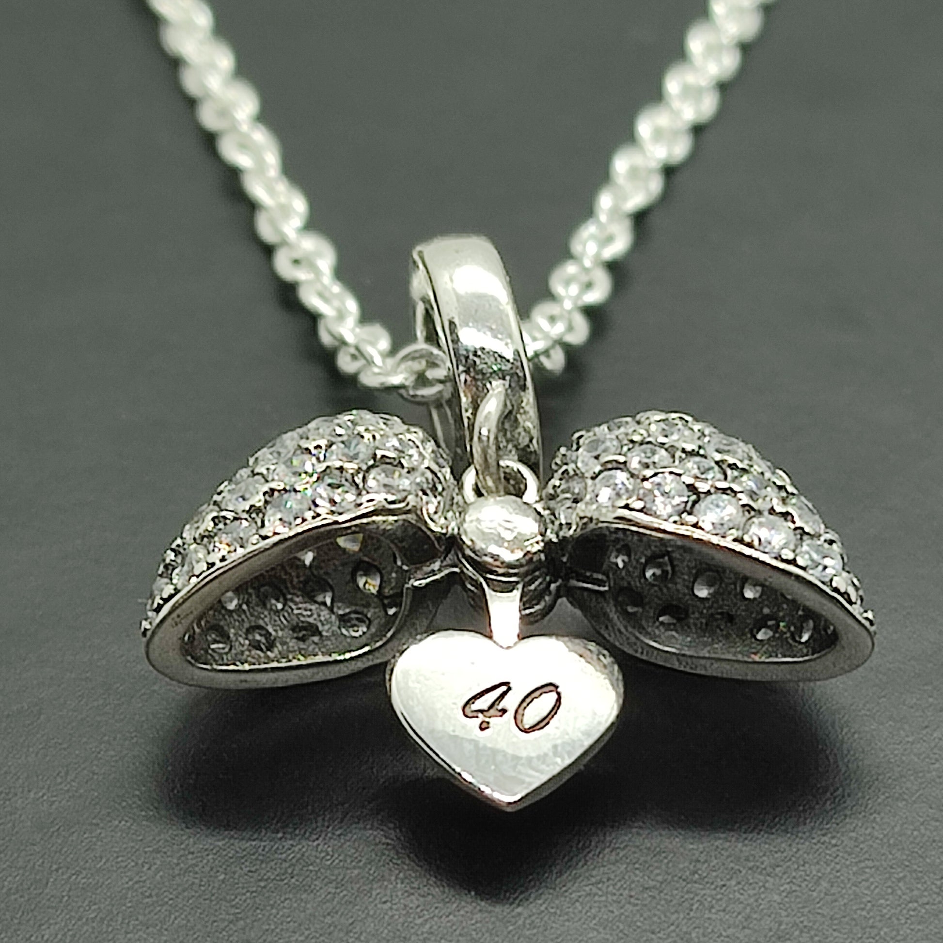40th Birthday Pendant also fits Pandora 40 Age Necklace available in colours