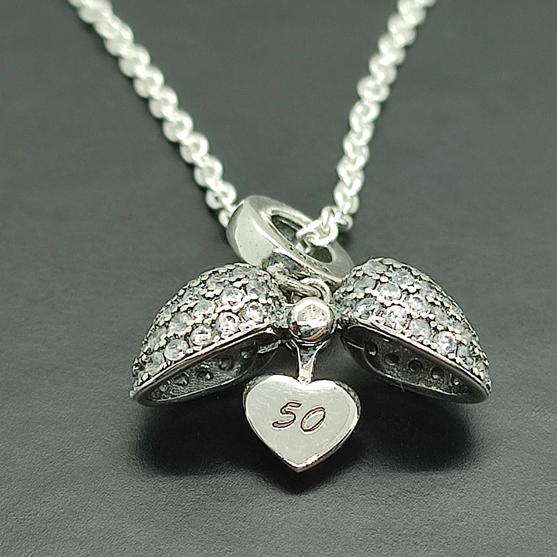 50th Birthday Pendant also fits Pandora 50 Age Necklace available in colours