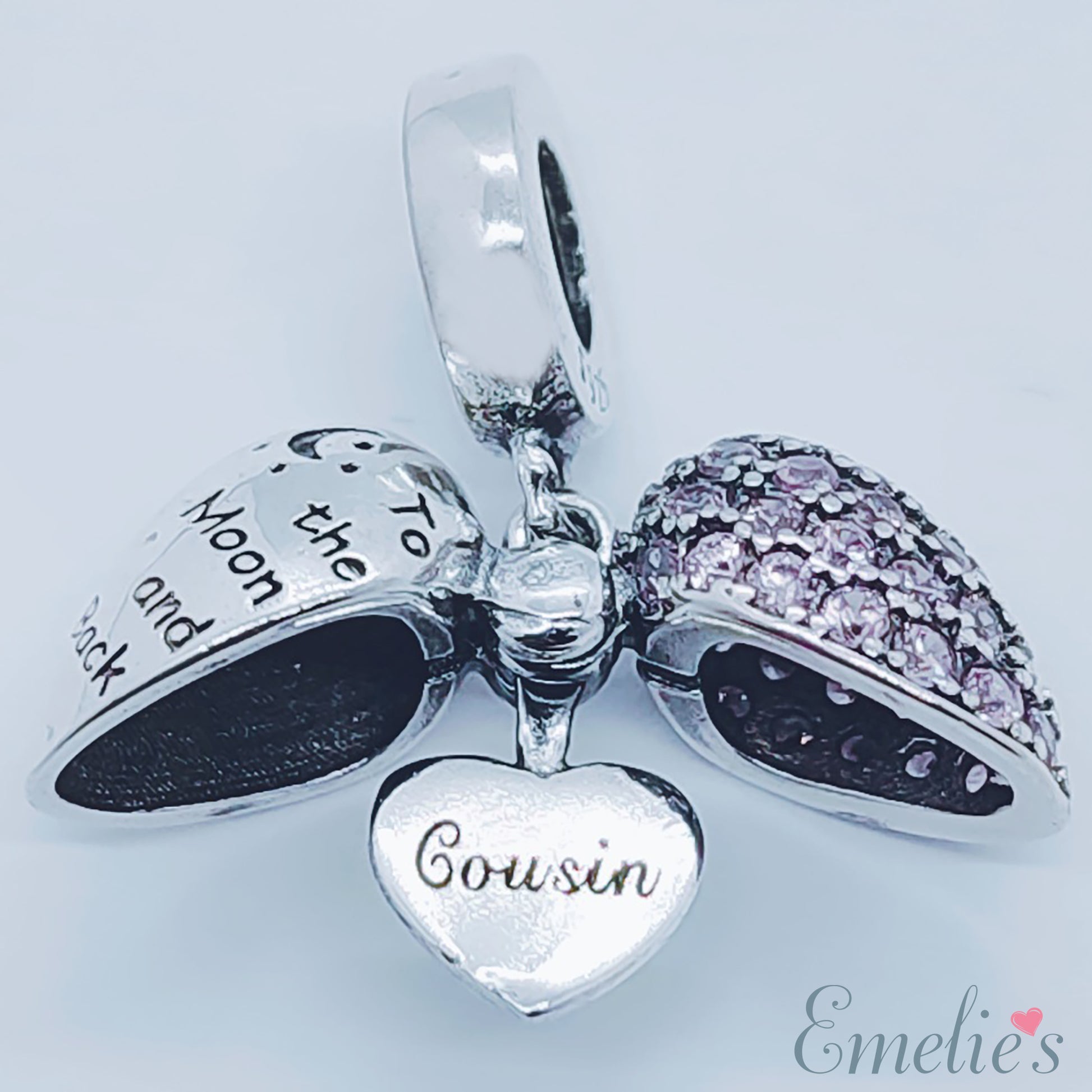 Heart Locket Charm Pandora Cousin I Love You To The Moon And Back