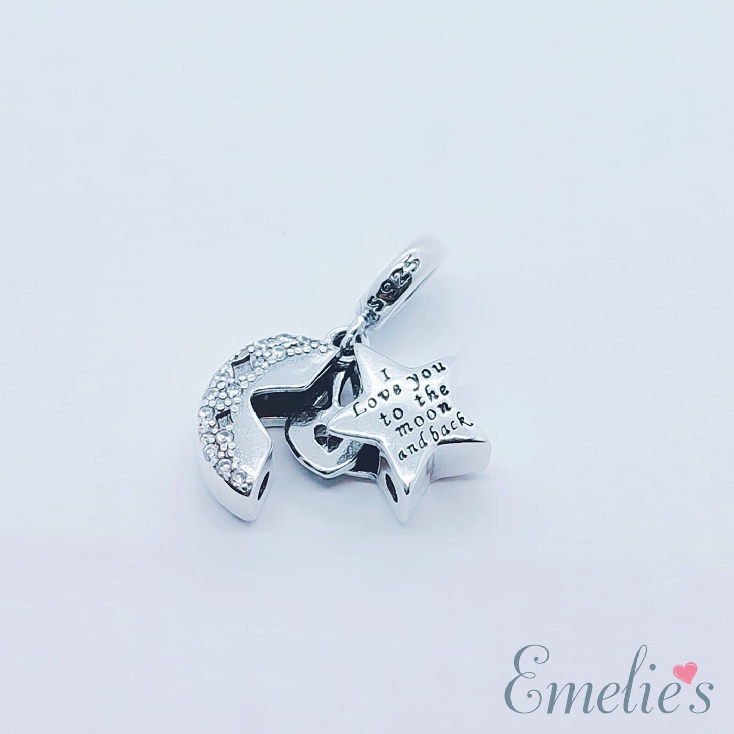 Niece I Love you to the Moon and Back Charm for Pandora Bracelet. S925 Sterling Silver