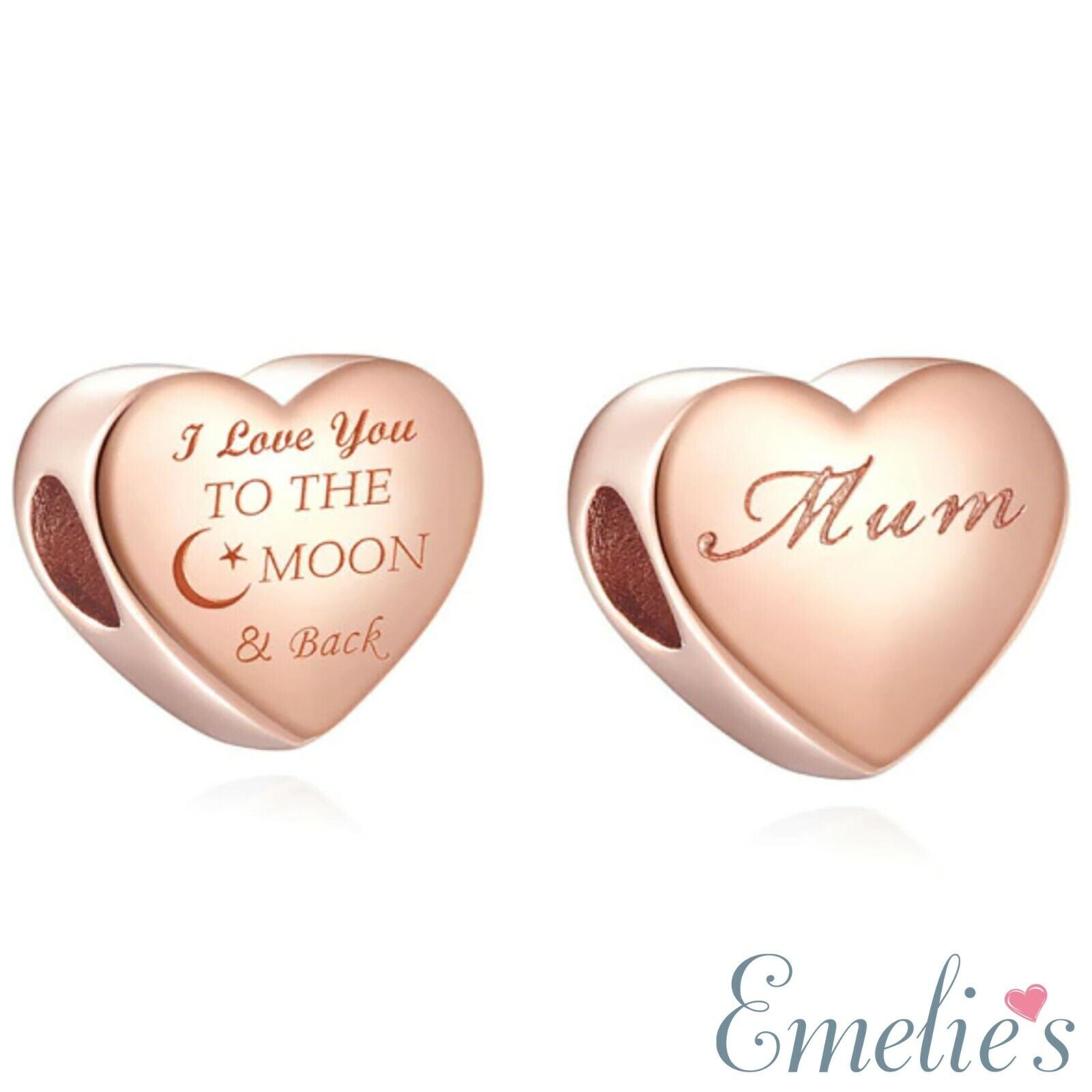 Mum Rose Gold Heart Pandora Charm