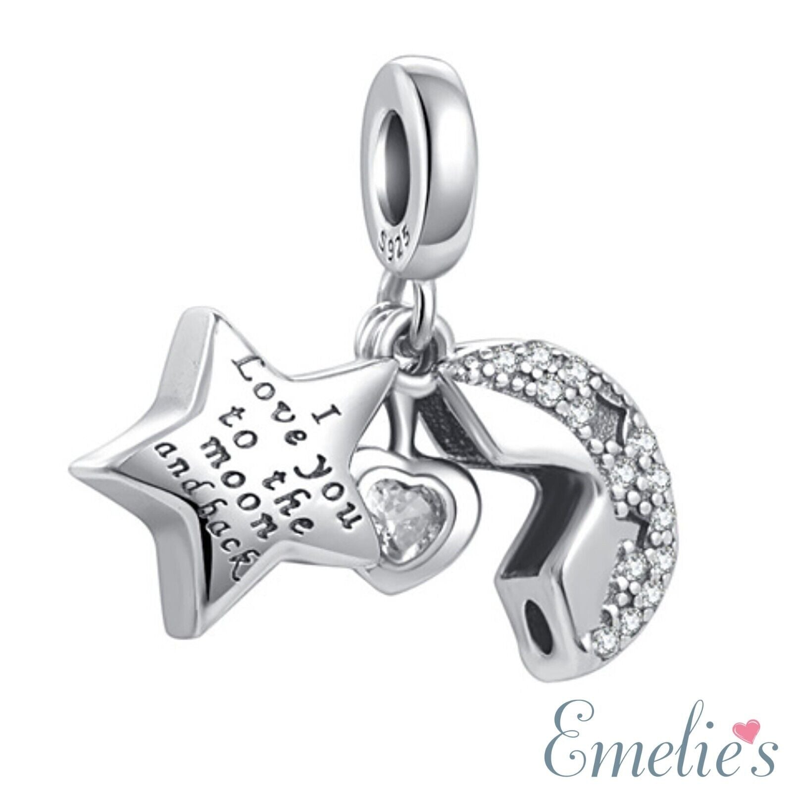 I Love You To The Moon and Back Pandora Charm
