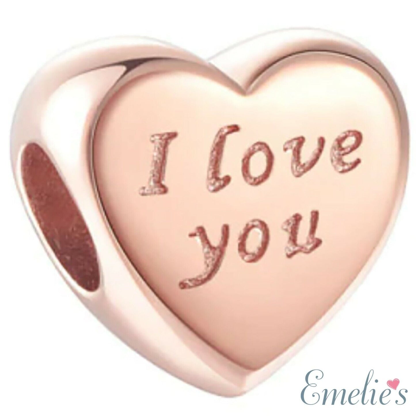 Son Charm for Pandora Bracelet. I Love You Rose Gold Son Gift