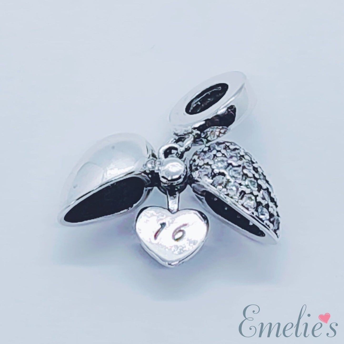 16th Birthday Charm Pendant for Pandora Bracelet. 16 Birthday 925 Sterling Silver