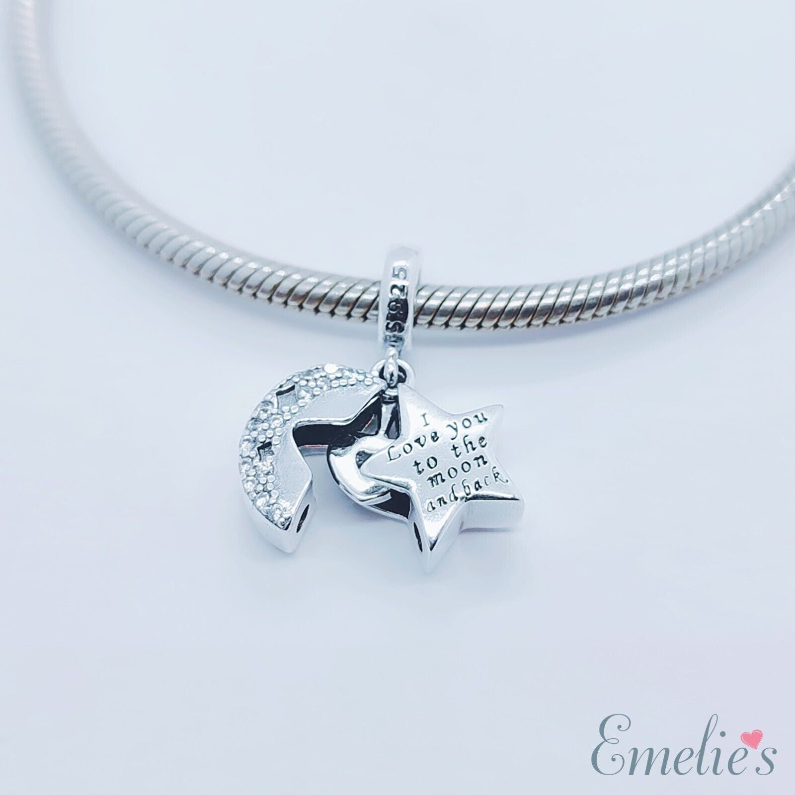 Mum I Love you to the Moon and Back Charm for Pandora Bracelet