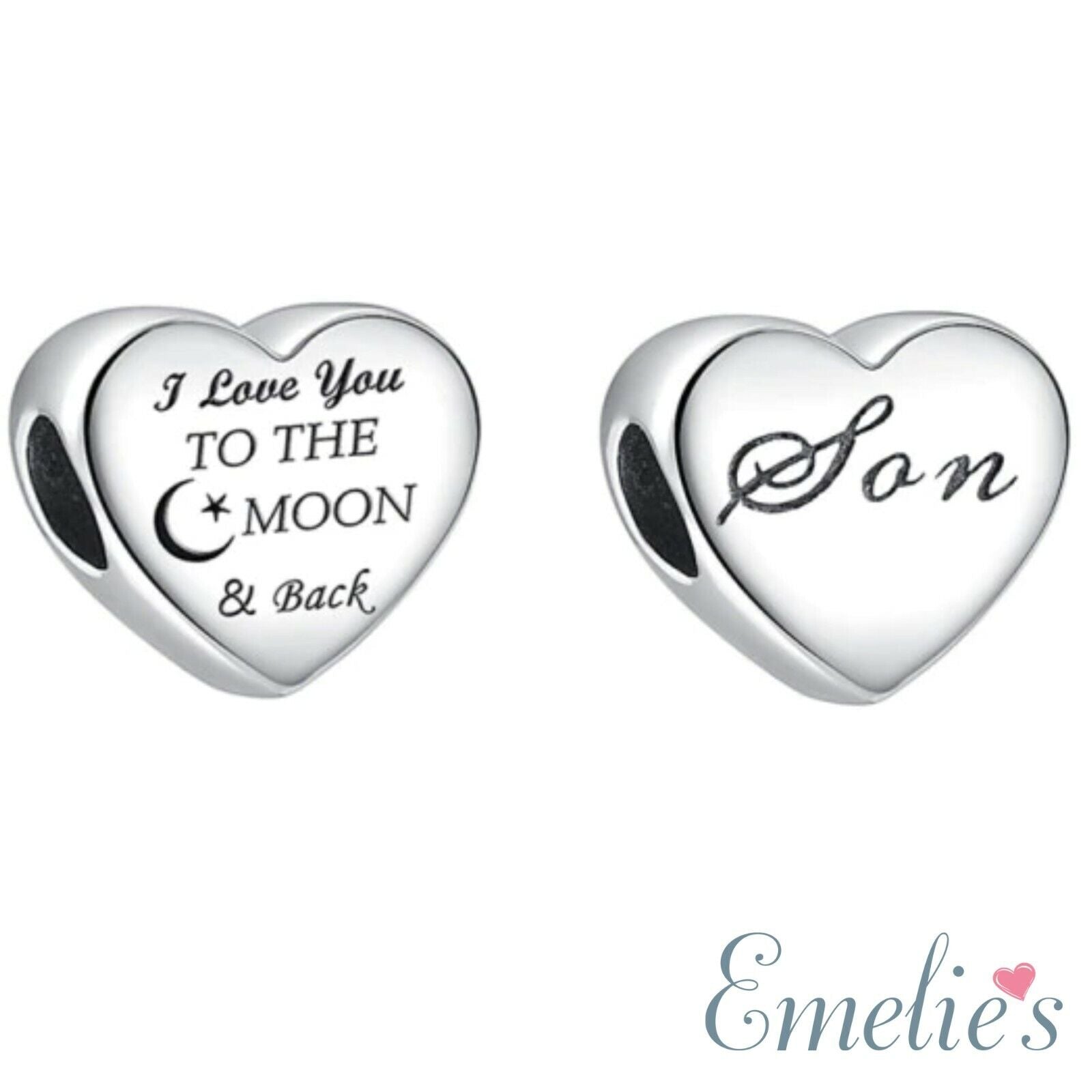 Son Silver Pandora heart Charm