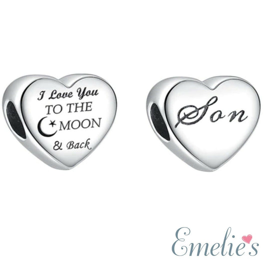 Son Silver Pandora heart Charm