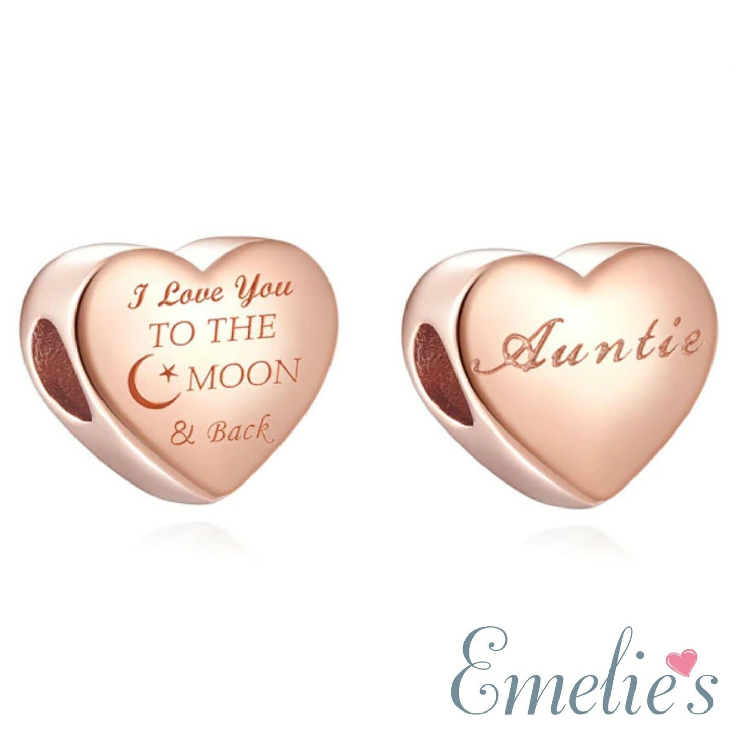 Auntie I Love You to the moon and back Pandora Charm