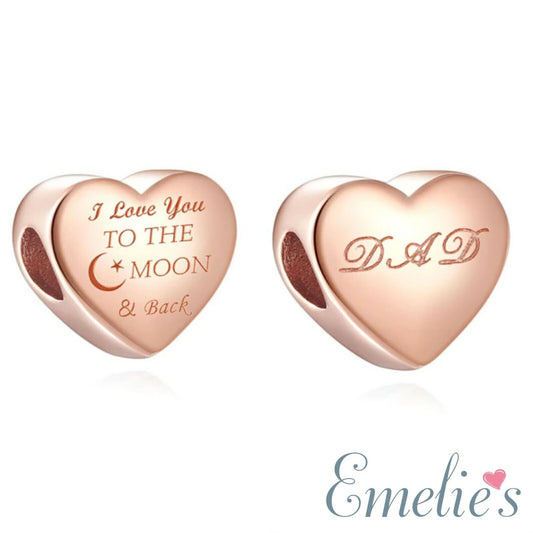 Dad I Love You to the Moon Pandora Charm