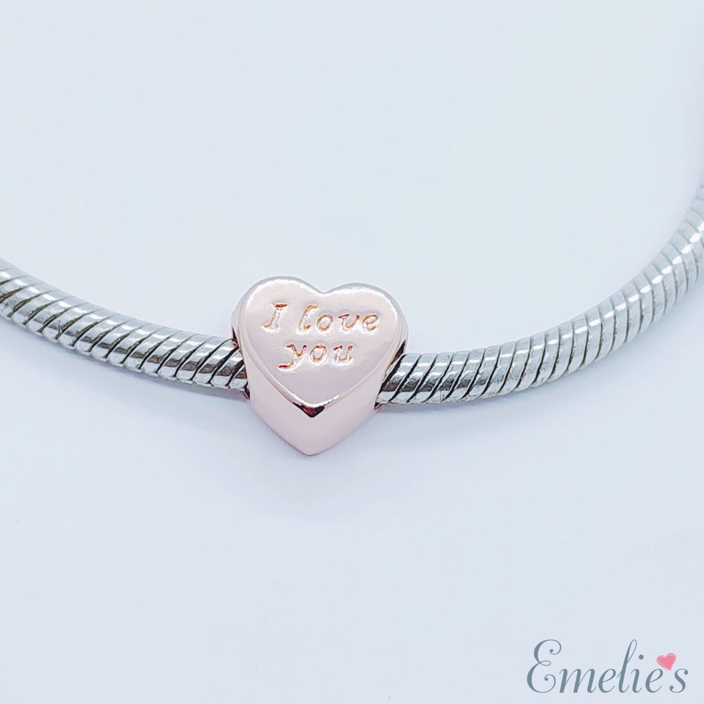 Mum I Love you to the Moon and Back Charm. Mother Sterling Silver Rose Gold