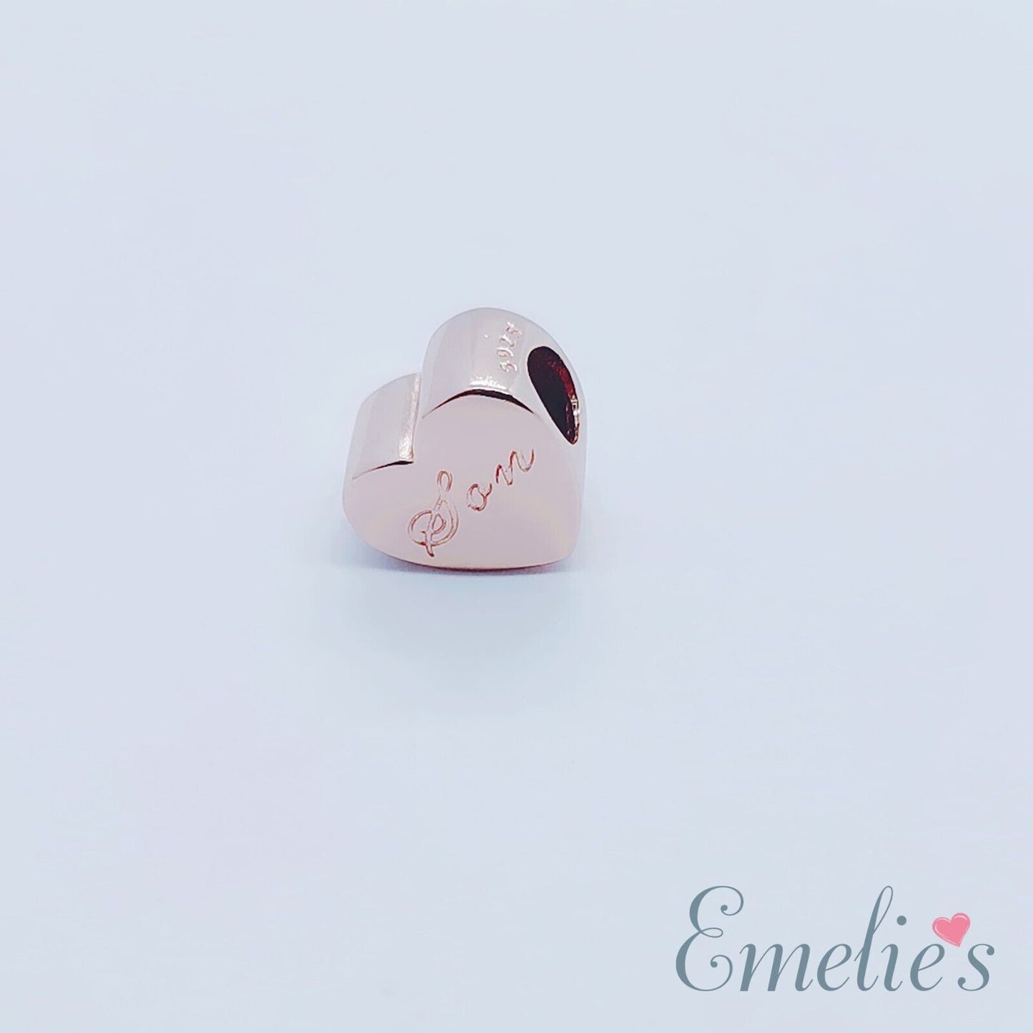 Son I Love you to the Moon and Back Charm for Pandora Bracelet. Rose Gold Son Gift