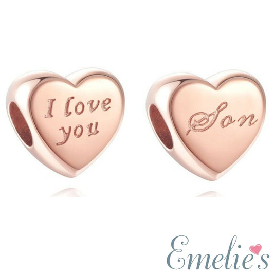 Son I Love You Rose Gold Pandora Charm